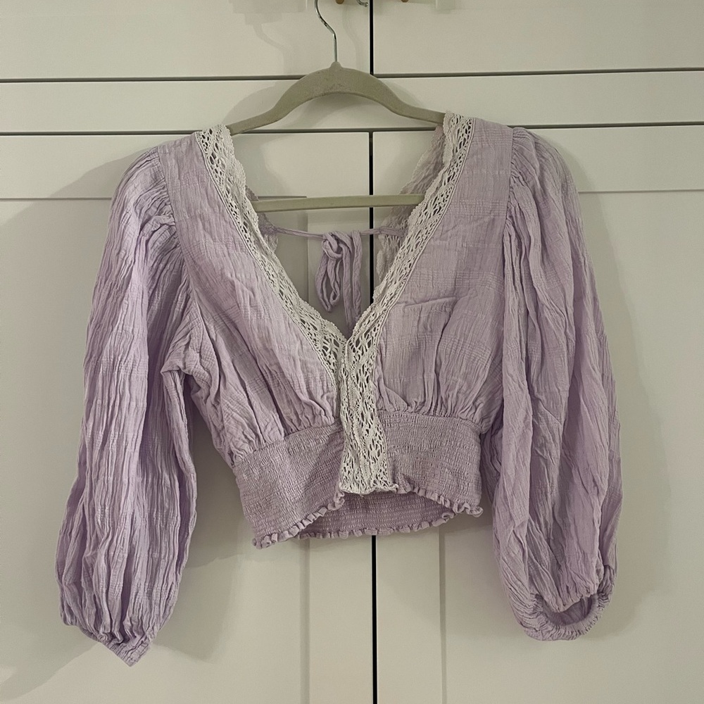 impeccable pig purple crop top